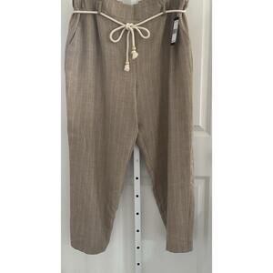 Soho Apparel LTD Beige Pants With Drawstring Size XL